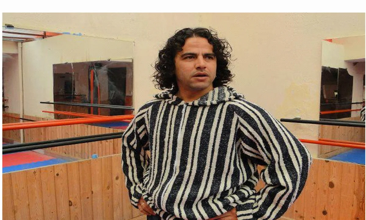 Saïd Jaber dans une salle d'entraînement